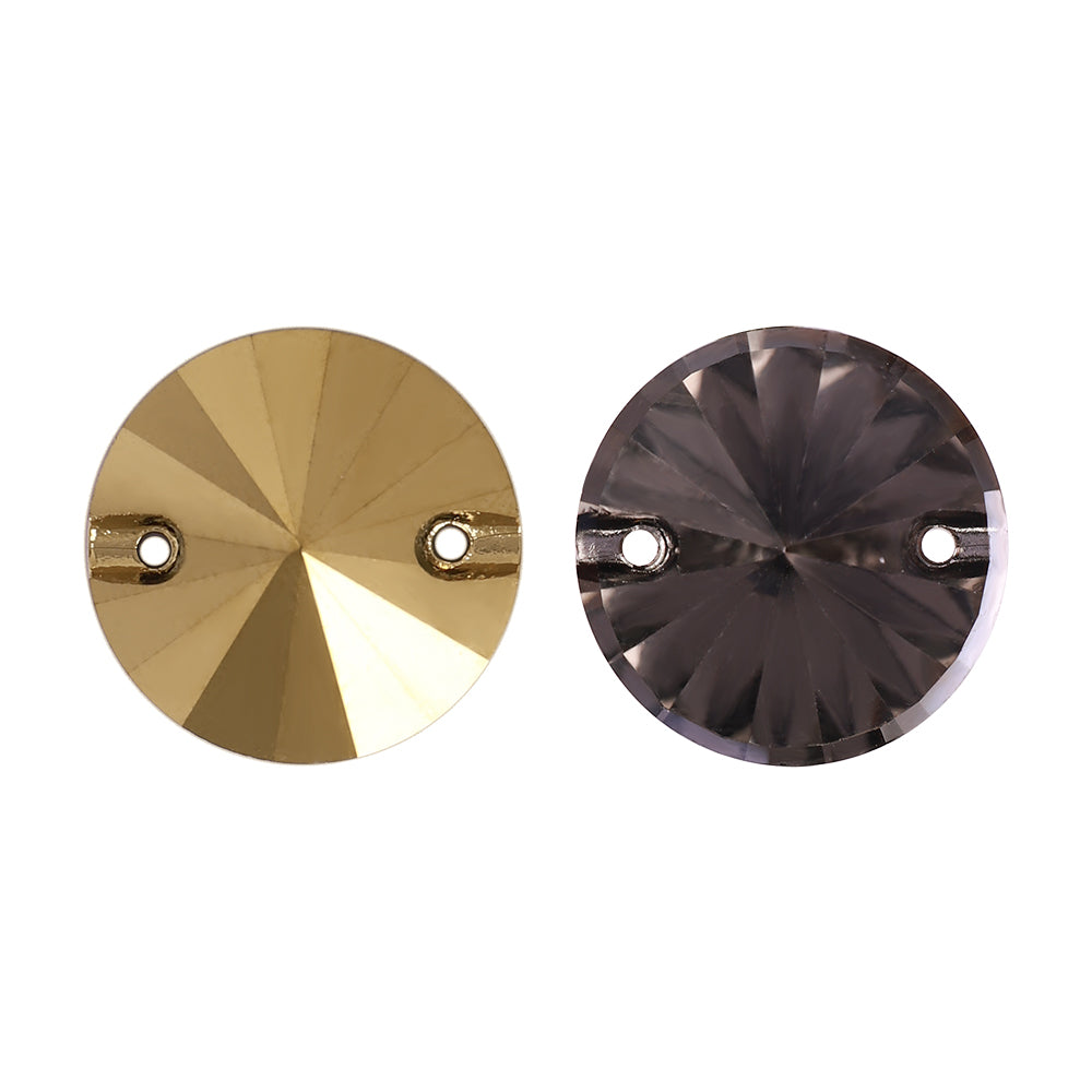Dorado Rivoli  Shape High Quality Glass Sew-on Rhinestones WholesaleRhinestone