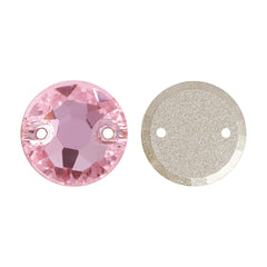 Light Rose XIRIUS Round Shape High Quality Glass Sew-on Rhinestones WholesaleRhinestone