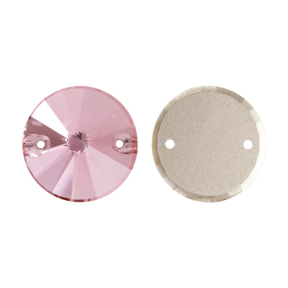 Lys rose rivoli form af høj kvalitet glas sew-on rhinestones Sekundært billede