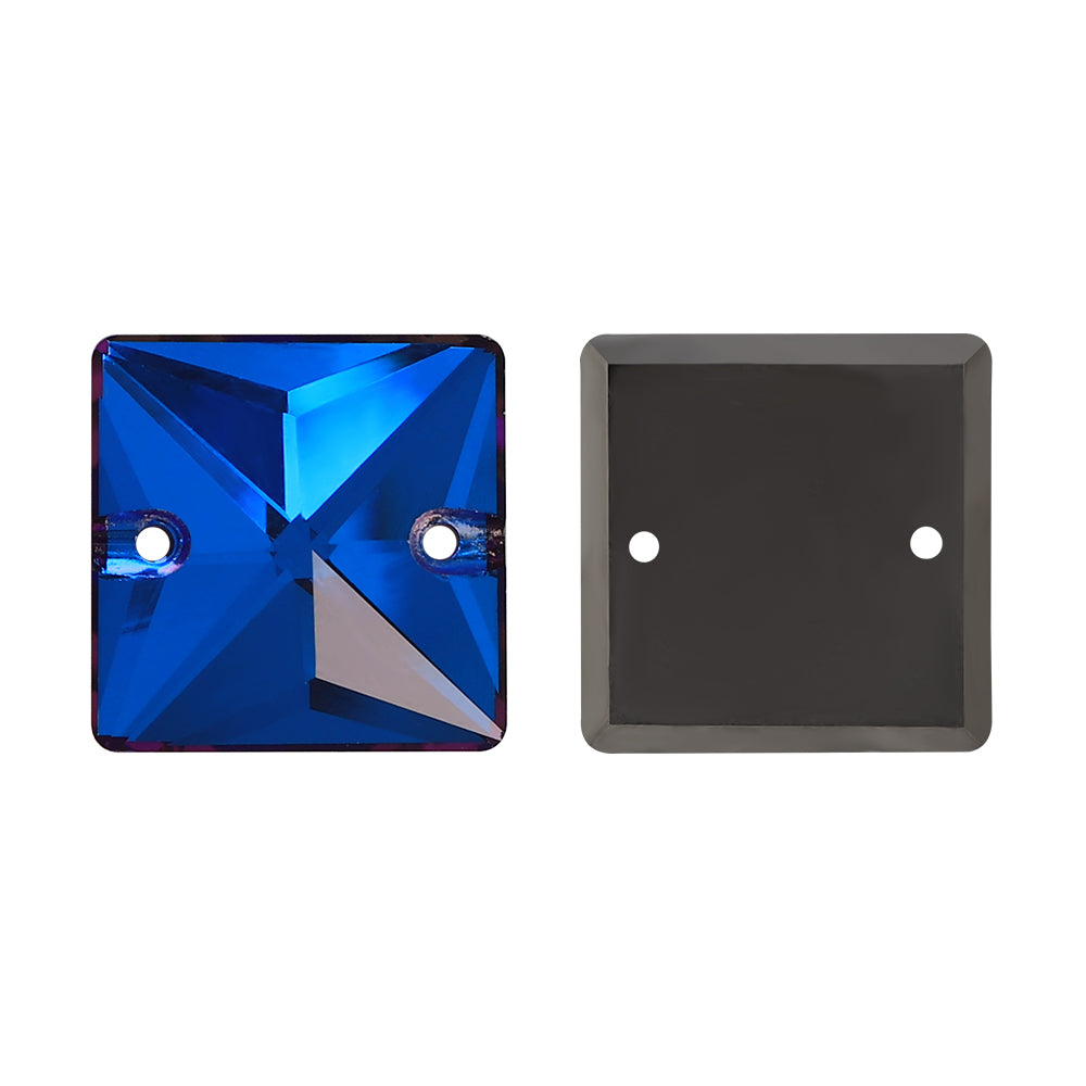 Bermuda Blue Square for forma de alta qualidade de vidro de vidro stromestonos Imagem secundária do produto