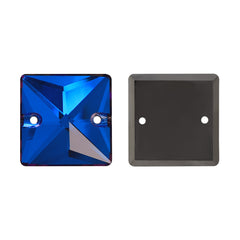 Bermuda Blue Square Shape High Quality Glass Sew-on Rhinestones WholesaleRhinestone