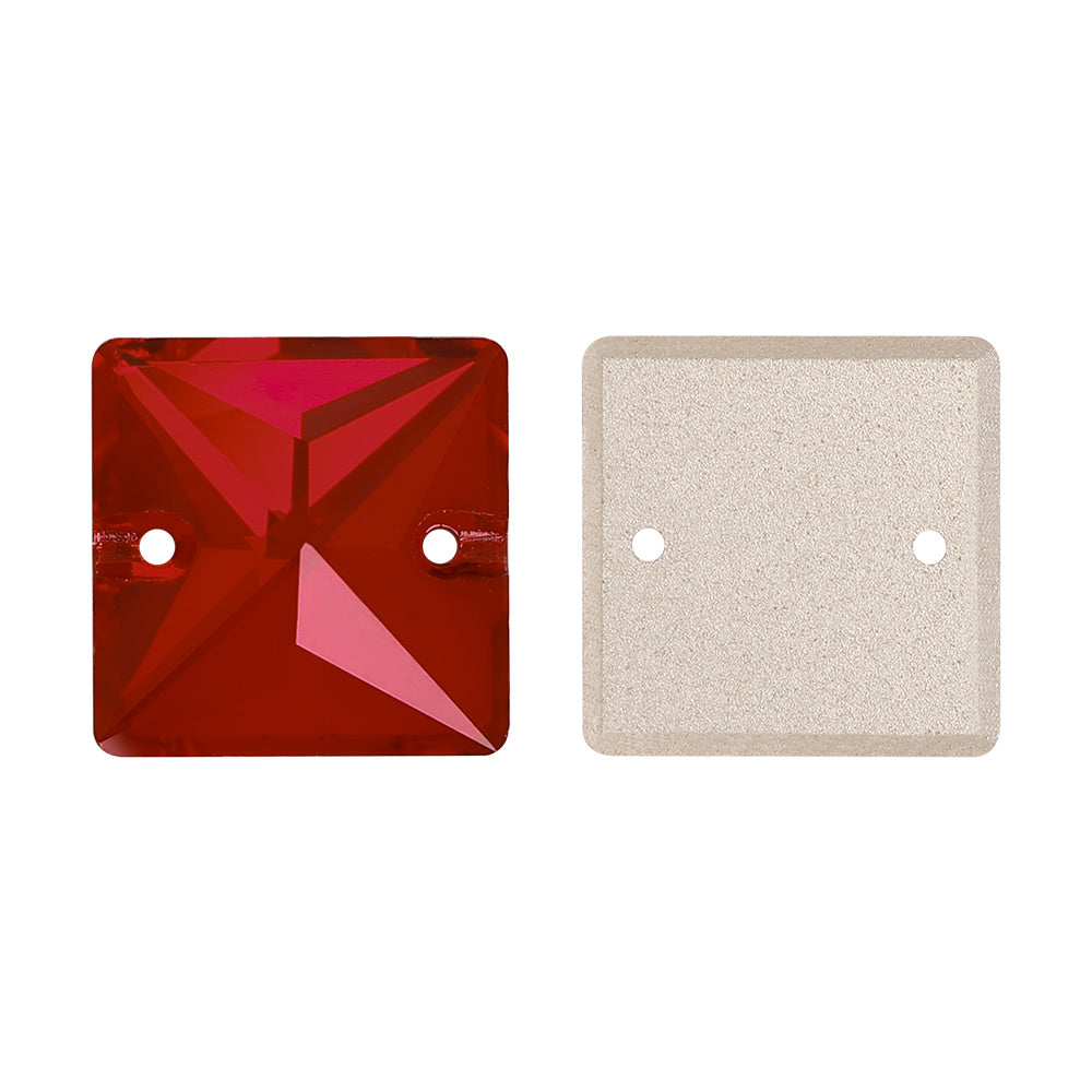 Siam Square Shape High Quality Glass Sew-on Rhinestones WholesaleRhinestone
