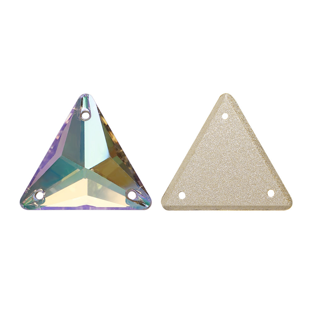Ghost Light Triangle Shape High Quality Glass Sew-on Rhinestones WholesaleRhinestone