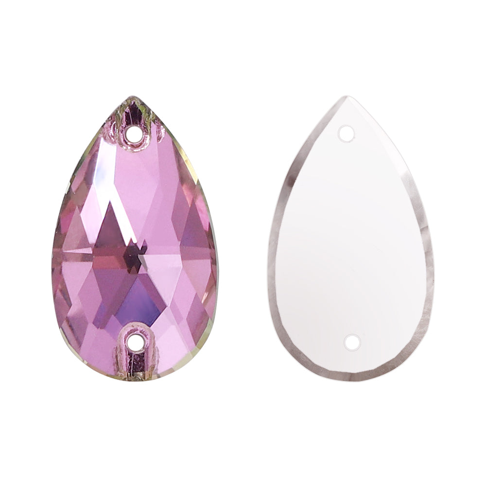Vitrail Light Drop Shape High Quality Glass Sew-on Rhinestones Secondary image
