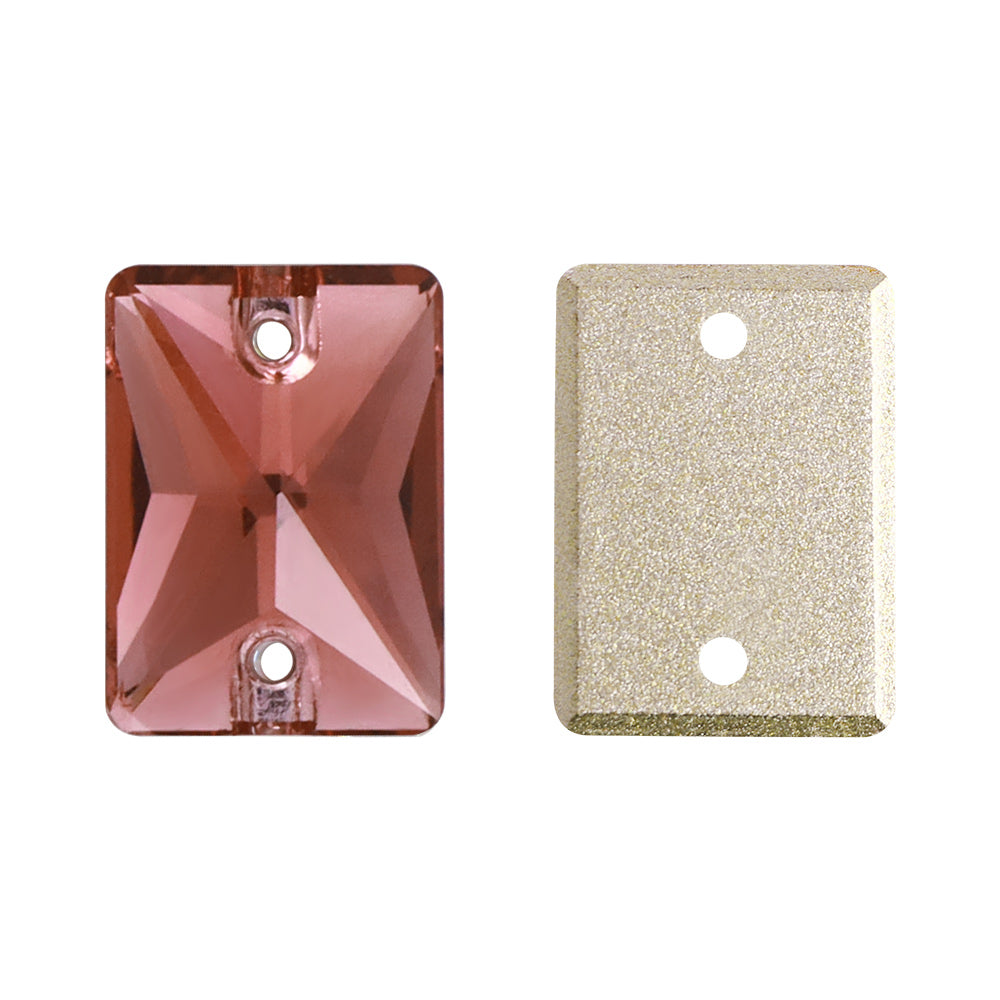 Burgundy Rectangle Shape High Quality Glass Sew-on Rhinestones Secondary image