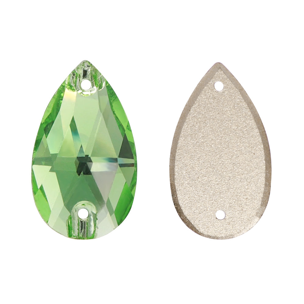 Peridot Drop Shape High Quality Glass Sew-on Rhinestones WholesaleRhinestone