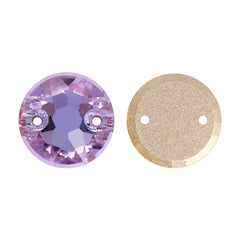 Violet XIRIUS Round Shape High Quality Glass Sew-on Rhinestones WholesaleRhinestone