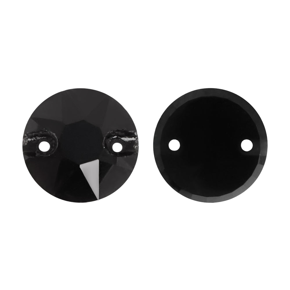 Jet XIRIUS Round Shape High Quality Glass Sew-on Rhinestones Secondary image