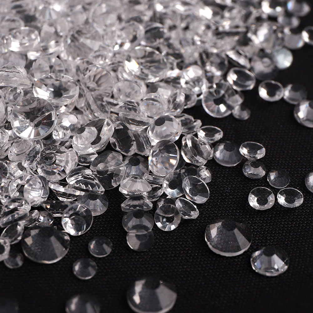 Mixed Sizes Crystal Unfoiled Glass FlatBack Rhinestones For Nail Art WholesaleRhinestone