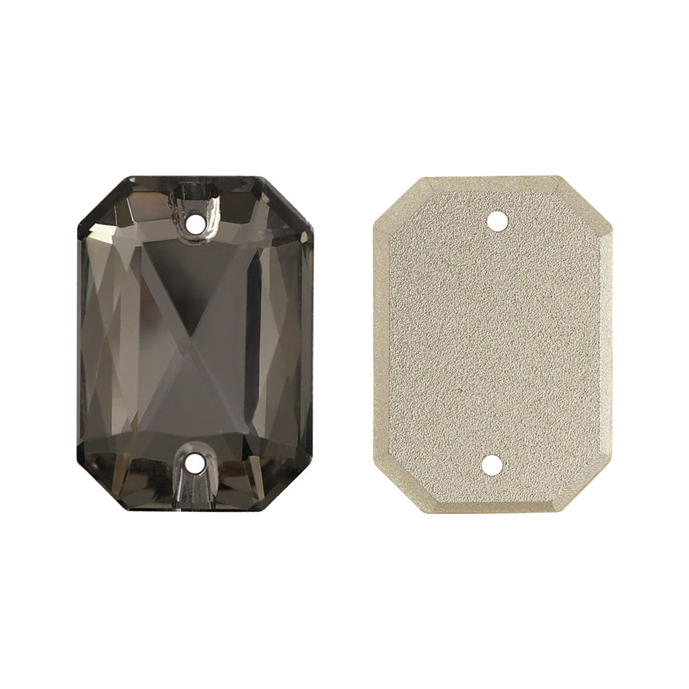 Black Diamond Octagon Shape High Quality Glass Sew-on Rhinestones WholesaleRhinestone