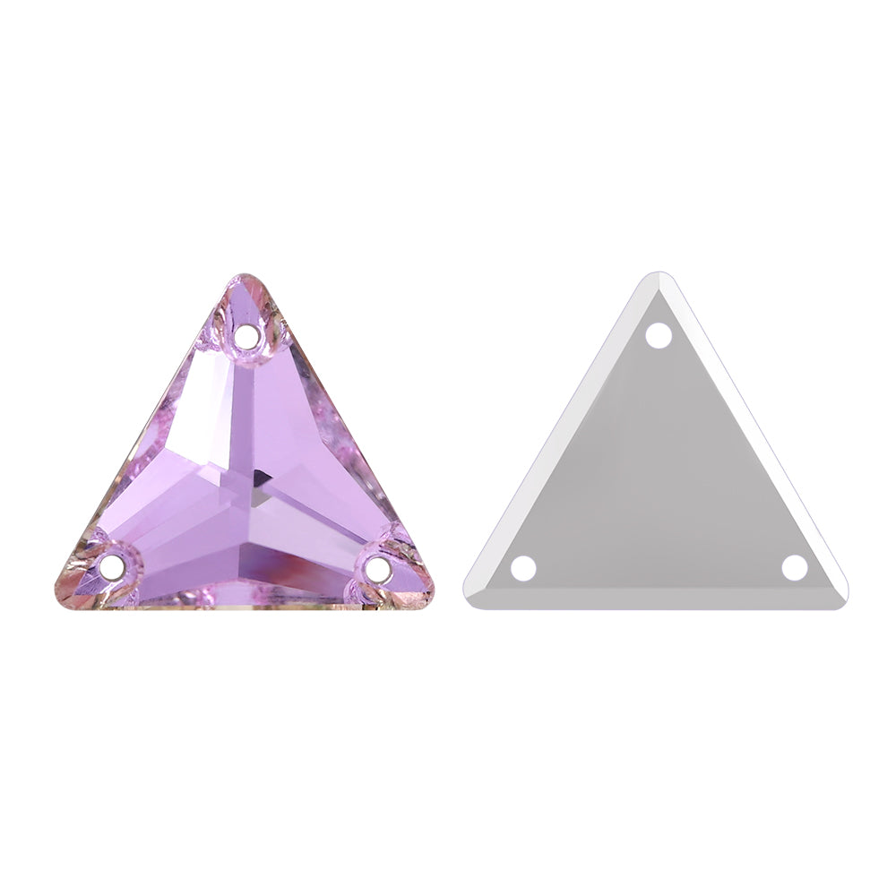 Vitrail Light Triangle Shape High Quality Glass Sew-on Rhinestones WholesaleRhinestone