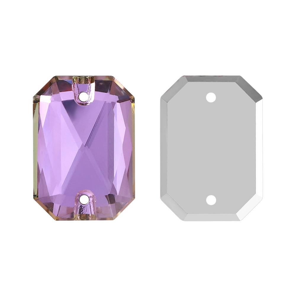 Vitrail Light Octagon Shape High Quality Glass Sew-on Rhinestones Secondary image