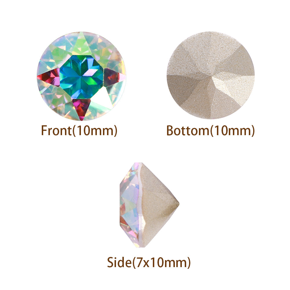 Crystal AB XIRIUS Chaton Shape High Quality Glass Pointed Back Fancy Rhinestones WholesaleRhinestone