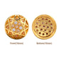 Round Shape Golden Plated High-Quality Sew-on Alloy Charms Inlaid Cubic Zirconia WholesaleRhinestone