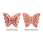 Mixed Colors Butterfly Shape Rose Gold plated High-Quality Sew-on Alloy Charms Inlaid Cubic Zirconia WholesaleRhinestone