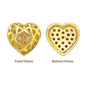 Heart Shape Golden Plated High-Quality Sew-on Alloy Charms Inlaid Cubic Zirconia WholesaleRhinestone