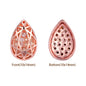 Mixed Colors Drop Shape Rose Gold Plated High-Quality Sew-on Alloy Charms Inlaid Cubic Zirconia WholesaleRhinestone