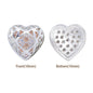 Heart Shape Silver Plated High-Quality Sew-on Alloy Charms Inlaid Cubic Zirconia