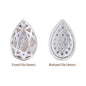 Drop Shape Silver Plated High-Quality Sew-on Alloy Charms Inlaid Cubic Zirconia WholesaleRhinestone