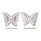 Butterfly Shape Silver Plated High-Quality Sew-on Alloy Charms Inlaid Cubic Zirconia WholesaleRhinestone