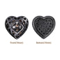Heart Shape Hematite Plated High-Quality Sew-on Alloy Charms Inlaid Cubic Zirconia WholesaleRhinestone