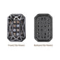 Octagon Shape Hematite Plated High-Quality Sew-on Alloy Charms Inlaid Cubic Zirconia WholesaleRhinestone