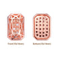 Octagon Shape Rose Gold Plated High-Quality Sew-on Alloy Charms Inlaid Cubic Zirconia WholesaleRhinestone