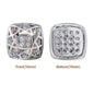Cushion Square Shape Imitation Rhodium Plated High-Quality Sew-on Alloy Charms Inlaid Cubic Zirconia WholesaleRhinestone