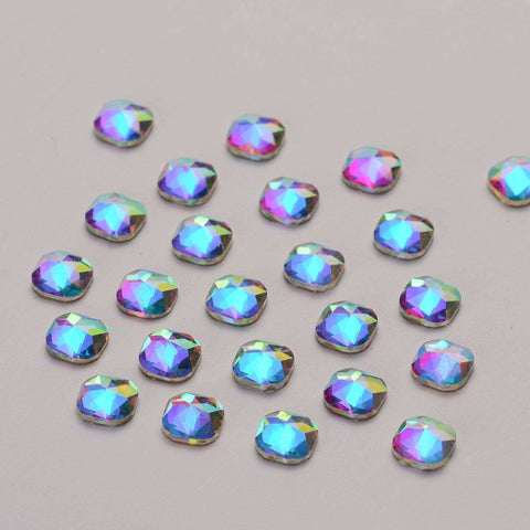Round Square Shape Crystal AB Flat Back Fancy Rhinestones WholesaleRhinestone
