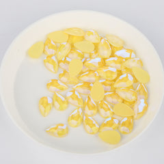 Raindrop Shape Mocha Yellow Flat Back Fancy Rhinestones WholesaleRhinestone