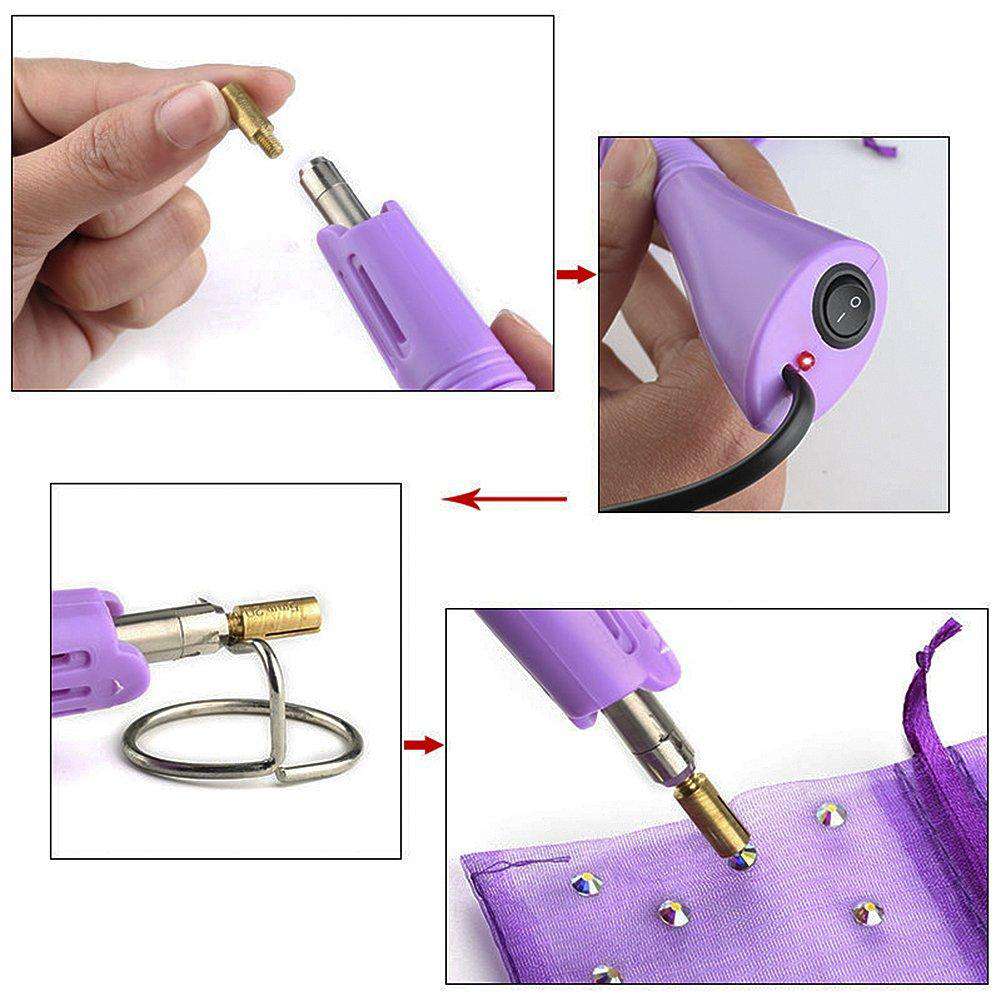 Fast Heated Hot-fix Rhinestone Applicator Iron-on Wand Heat-fix Tool