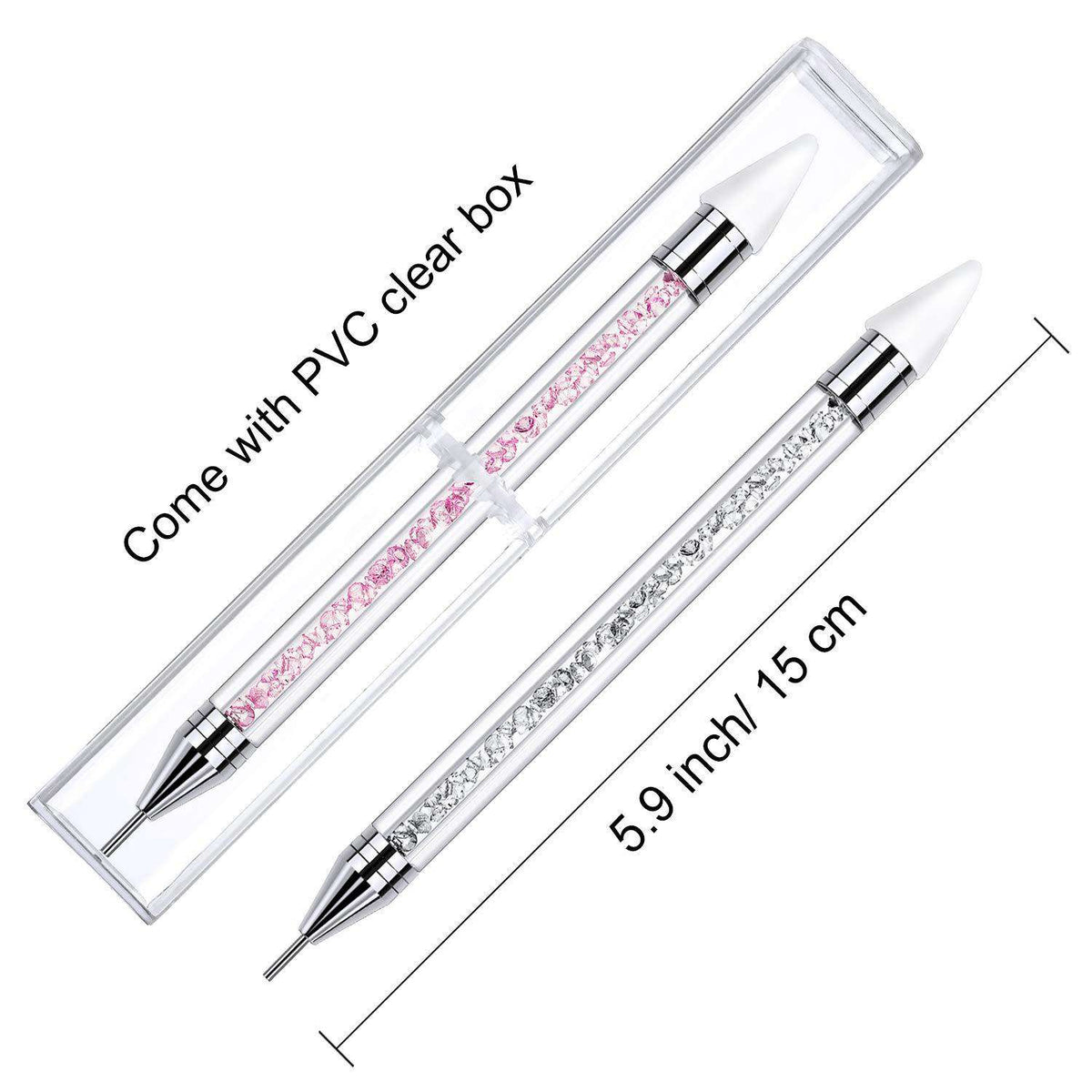 Dual-ended DIY Nail Rhinestone Picker Dotting Tool with Extra 2 Wax Head WholesaleRhinestone