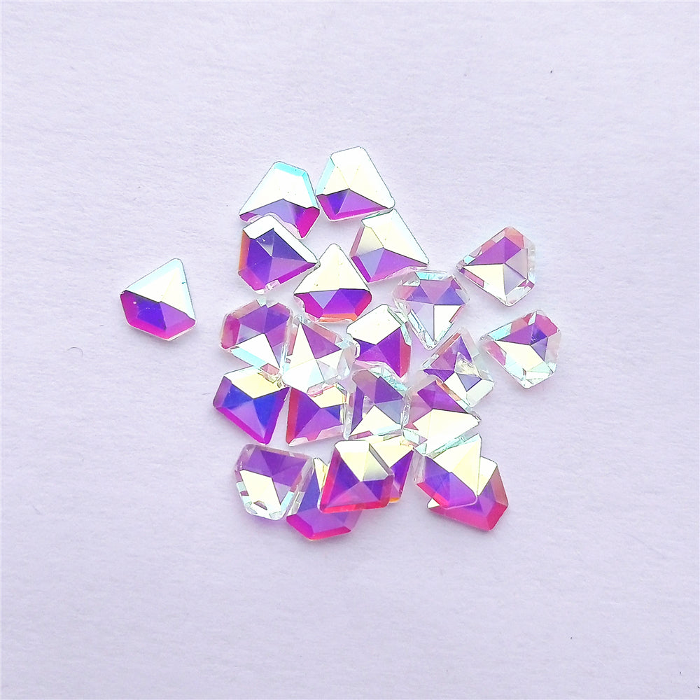 Diamond Shape Crystal AB Unfoiled Flat Back Fancy Rhinestones WholesaleRhinestone
