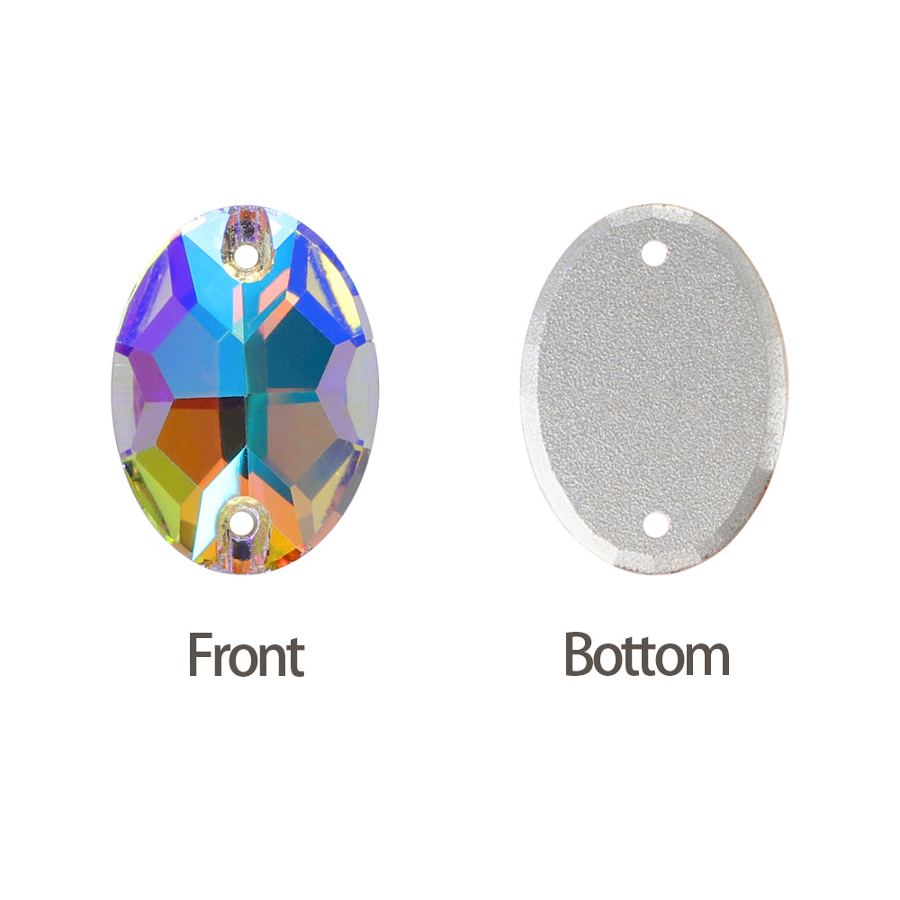 Paradise Shine Oval Shape High Quality Glass Sew-on Rhinestones Secondary image