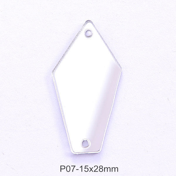 Silver White Arrow Acrylic Sew-on Mirror For Dance Costume WholesaleRhinestone