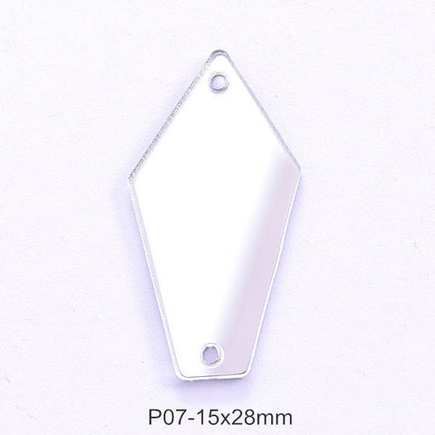 Silver White Arrow Acrylic Sew-on Mirror For Dance Costume WholesaleRhinestone