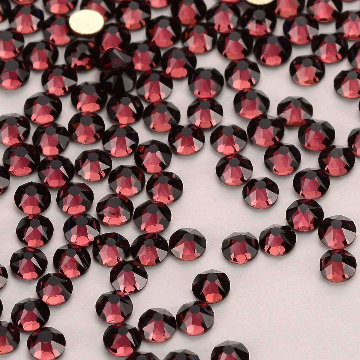 Amethyst Glass Flat Back Glue-on Rhinestones 16 Cut Facets In Bulk WholesaleRhinestone