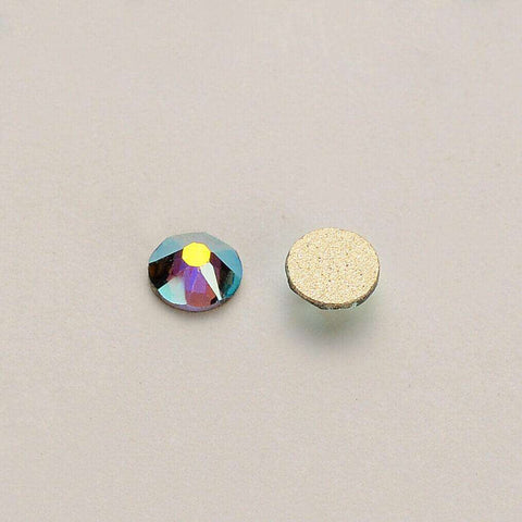 Black Diamond AB Flat Back Glue-on Rhinestones 16 Cut Facets In Bulk WholesaleRhinestone