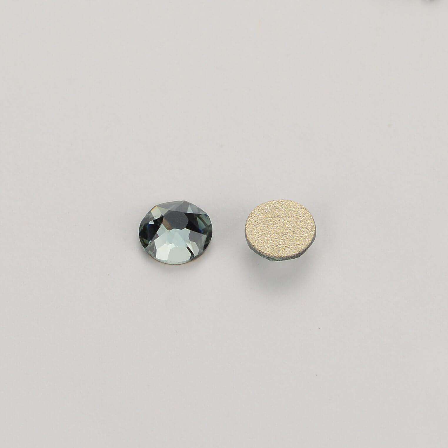 Sort diamant glas flad ryg lim-on rhinestones 16 skåret facetter i bulk Sekundært billede