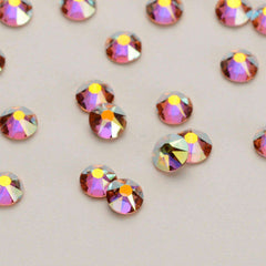 Champagne AB Flat Back Glue-on Rhinestones 16 Cut Facets In Bulk WholesaleRhinestone