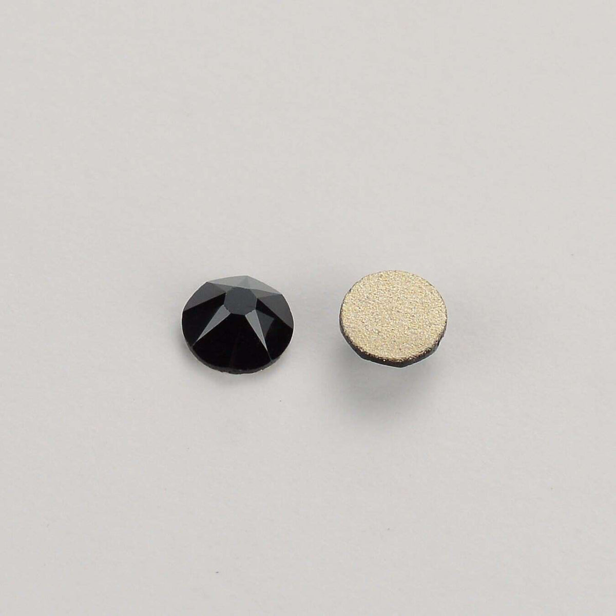 Black Glass FlatBack Glue-on Rhinestones 16 Cut Facets WholesaleRhinestone