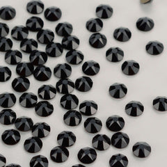 Black Glass FlatBack Glue-on Rhinestones 16 Cut Facets WholesaleRhinestone