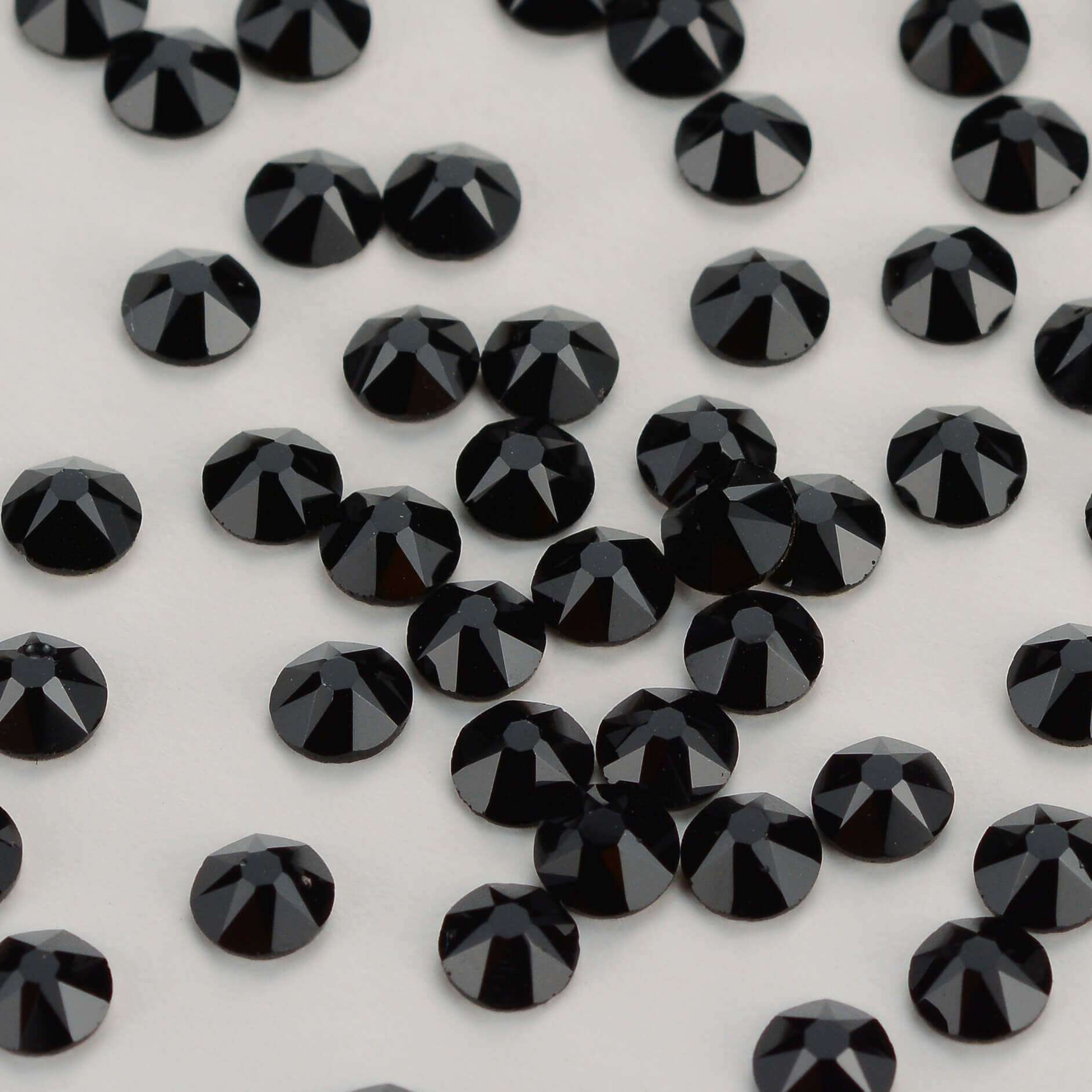 Black KRAFTY KOKONUT® Grade-A Flat-Back Glass Rhinestones Size: ss6 