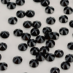 Black Glass FlatBack Glue-on Rhinestones 16 Cut Facets In Bulk WholesaleRhinestone