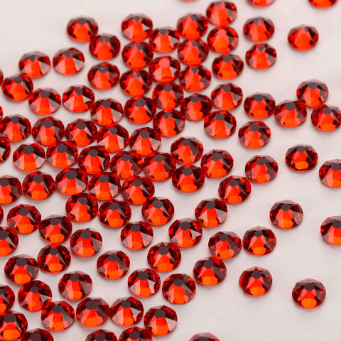 Light Siam Glass Flat Back Glue-On Rhinestones 16 Cut Facets In Bulk WholesaleRhinestone