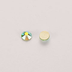 Peridot AB Glass Flat Back Glue-On Rhinestones 16 Cut Facets WholesaleRhinestone