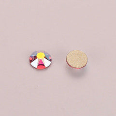 Rose AB Glass Flat Back Glue-on Rhinestones 16 Cut Facets WholesaleRhinestone