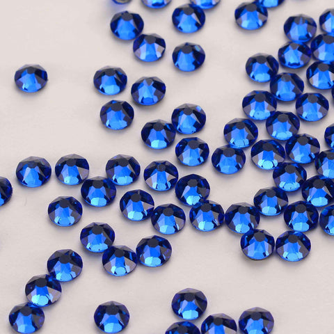 Sapphire Glass HotFix Rhinestones 16 Cut Facets In Bulk WholesaleRhinestone