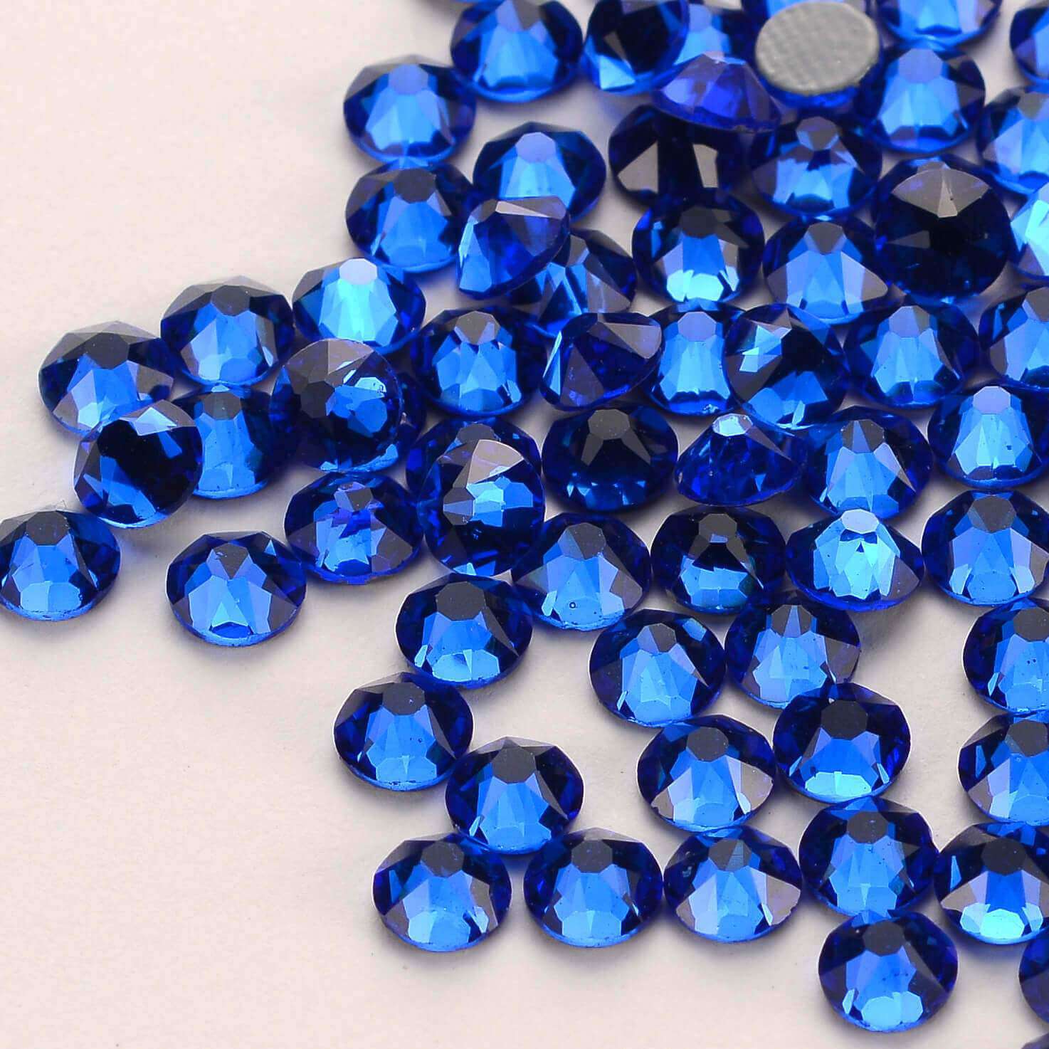 Sapphire Glass HotFix Rhinestones 16 Cut Facets WholesaleRhinestone