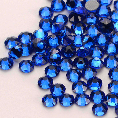 Sapphire Glass HotFix Rhinestones 16 Cut Facets In Bulk WholesaleRhinestone